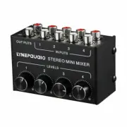 Mini Stereo RCA 4-channel Passive Mixer Lossless Audio for Live & Studio
