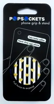 Authentic PopSockets Heart Stripes Phone Holder Grip PopSocket Pop Socket