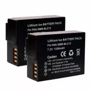 2X DMW-BLC12E DMW-BLC12 Battery For Panasonic Lumix DMC-FZ2500 Lumix DMC-FZ2000