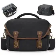 Canvas Camera Bag, DSLR/SLR/Mirrorless Small Camera Sling Bags Cross-body Cam...