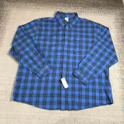 New Brooks Brothers Shirt Mens 2XL XXL Button Up Blue Navy Regent Fit Non Iron