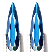 1.58ct FLAWLESS NATURAL PEACOCK BLUE INDICOLITE TOURMALINE NICE MATCHING PAIR!!