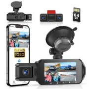 4 Channel 2K Dash Cam for car, 360° View Front and Rear Inside 1080P Camera w...
