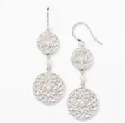 Touchstone Crystal Earrings Multicolor 1 3/4” Rhodium New Condition