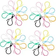 TEHAUX 200pcs Lobster Clasp Keychains DIY Keyring Hooks for Men Keyring Making Supplies Bulk Clips Sturdy Plastic Keychains