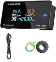 Ac50-300V Digital Voltmeter Ammeter Power T Voltage Tempe Ure H Dity Measurement Device 10A/100A Close-Ct Open-Ct Optional Multicolor 3 Multicolor 3