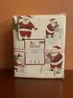 Pottery Barn Kids Heritage Santa Flannel Sheet Set TWIN Christmas Merry Cotton