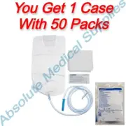 *50-Packs* Amsino AMSure Cleansing Enema 1500 mL Bag Set 60" AS330