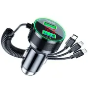 USB Car Charger Adapter 150W Fast Charge w/Cable Type-C Micro Cable For iPhone (for: Fiat)
