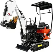 Mini Excavator with Bucket - Space Saving Design