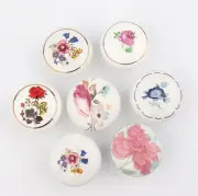 10 x Vintage Look Flower Ceramic Knobs Door Handle Cabinet Drawer Cupboard Bulk