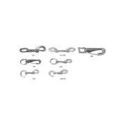 Campbell Snap Hook, Malleable Iron And Steel, Swiveling Round Eye Bolt