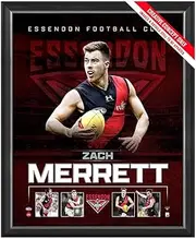 Zach Merrett Essendon 2023 Official AFL Sportsprint Framed