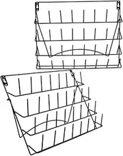 HOMOBABE Modern Wall Storage Rack 2 Pcs Iron Wall Display Rack Hanging Mesh Storage for Kitchen Bathroom