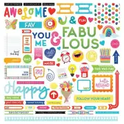 Serendipity Stickers 12"X12"-Elements