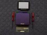 GBA SP Replacement Housing Shell Purple+Clear Green Middle