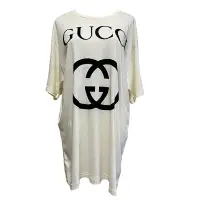 在飛比找Yahoo奇摩購物中心優惠-GUCCI Logo Oversize 寬鬆 加長版 短袖 