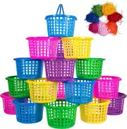 18 PCS Small Easter Baskets for Kids with Handles, 6.5" X 6.7"
