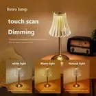 Metal Cordless Desk Lamp Acrylic Crystal Table Lamp New Desktop Night Light
