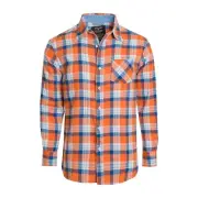 NWT Mens Size Large Bogari Plaid Pattern Flannel Button Front Shirt Top NEW
