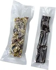 100 Pieces Vacuum Sealer Bags for Food Storage Open Top Clear Plastic Flat Pouches Bulk Food Packaging Bags with Tear Notch 2.36x5.91 inch