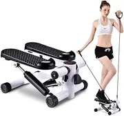 Mini Air Stepper Aerobic Up-Down Twister Household Silent Stair Fitness Equipment with Carpetr and Resistance Bands, Fu