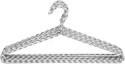 10 Pack of Fabric Wrapped Metal Hangers - Durable and Stylish Closet Solution - Home Essentials - Soft Touch for Your Clothes - Warsaw Grey/White
