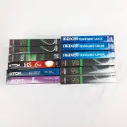 Mixed Blank VHS Tape Lot of 12 New Sealed TDK Sony Maxwell 6 Hours