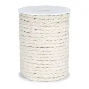 Macrame Cord, White Cotton Rope, 6mm x 32 Yard Natural White Cotton Macrame