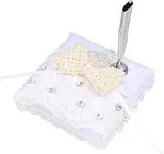 COHEALI Party Pen Holder Wedding Pen Stand Heart Bowknot Design Stylish Guest Book Accessory