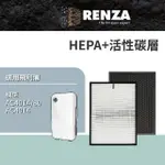 【RENZA】適用PHILIPS 飛利浦 AC4014/80 AC4014 空氣清淨機(HEPA濾網+活性碳濾網 濾芯)