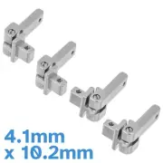 4pcs 4.1mm x 10.2mm Spring Hinge Assembly Acetate Eyeglass Frame Repair Part