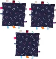 KOMBIUDA 3 Pcs Muslin Wrap for Baby Towel Plush Handkerchief Soft Comforting Burp Cloths for Infants Toddlers