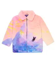 [Stella McCartney Kids] Stella McCartney Kids Printed faux fur coat Y 4 multicoloured