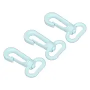 3pcs Plastic Swivel Snap Hook Lobster Clasp Buckle for Webbing Strap Pastel Blue