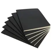 A5 Dotted Notebooks - Grid Notebook, 92 pages, 8.2" x 5.5" (Black, 6 pack)