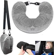 [Sayoyo] Travel Pillow, Stuffable Clothes Travel Pillow, Portable Airplane Neck Pillow, Soft Velvet Fillable Travel Neck Pillow, Essential Airplane Travel Accessories.