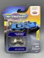 Micro Machines Series 1 #003 - RARE 2 Pack - Chevrolet Corvette Bugatti Veyron