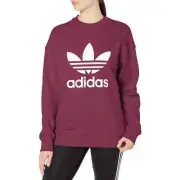 Adidas Women's Plus Size 1X Victory Crimson Crewneck Long Sleeve Sweatshirt