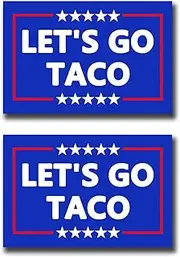 2 Pack Let's Go Taco Lets Go Taco Car Magnet Auto Truck Fridge Magnetic Decal Bumper Magnet
