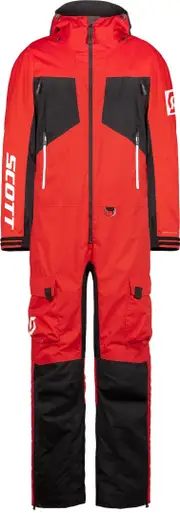 Scott Back-X Dryo 2024 One Piece Snowmobile Suit, black-red, Size M for Men Black Red