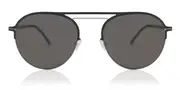 Mykita Duane Matte Silver Jet Black Men's Sunglasses Silver Size 51