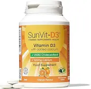 SunVit-D3 200iu Calcium Chewable Tablets - Orange Flavoured - Daily DOSE