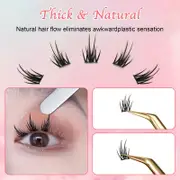 6 set Different sizes Natural Segment Cluster Eyelashes - Ultra-Thin Invisible Band, Perfect for Beginners, DIY Lash Extension