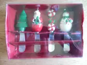 NEW St. Nicholas Square Set of 4 "Christmas" Stainless Steel Holiday Spreaders