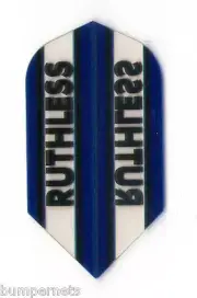 New RUTHLESS CLEAR BLUE STRIPE SLIM Darts Flights 3 Set of 3 Steel or Soft Tip