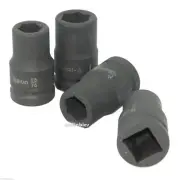 4PC 1" DR. IMPACT SOCKET 27mm 33mm 38mm 41mm CR-MO STEEL COMMERCIAL TRUCK SOCKES