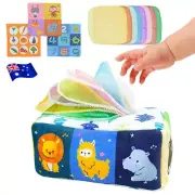 Tissue Box Baby Sensory Toy Colorful Rainbow Dance Scarves Toy for Kids VN