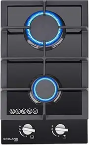 GASLAND chef Gas Cooktop 2 Burners, Gas Hob Black Tempered Glass Cook Top 30cm