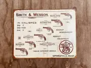 S&W-Revolvers HOME/GARAGE TIN SIGN Vintage Smith & Wesson Firearms 12.5x16"